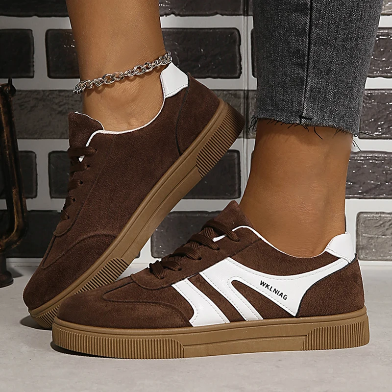 Faux Suede Brown Platform Sneakers Women Spring Non Slip Flat Heels Casual Walking Shoes Woman Thick Sole Vulcanize Shoes
Faux Suede Brown Platform Sneakers Women Spring Non Slip Flat Heels Casual Walking Shoes Woman Thick Sole Vulcanize Shoes