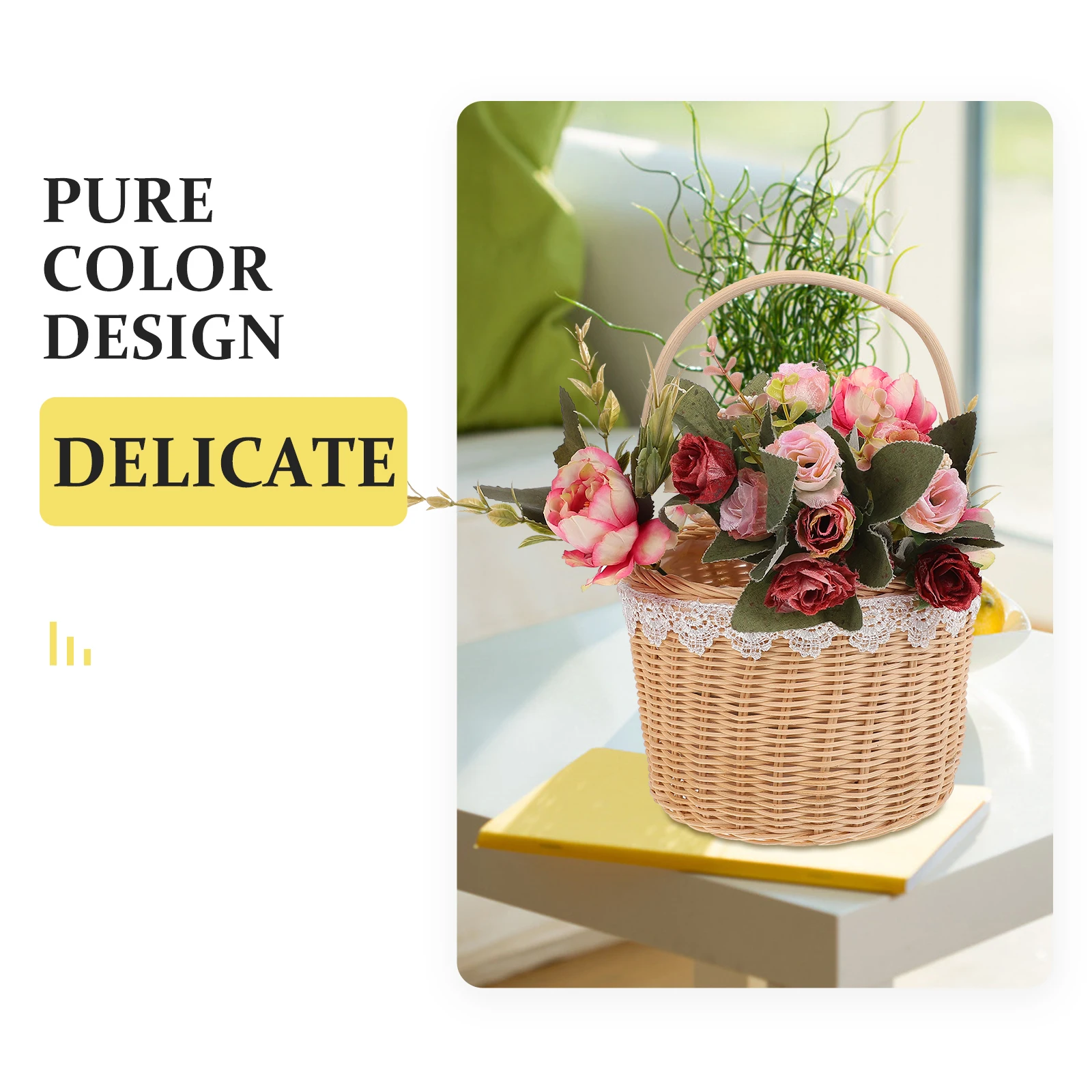 Woven Basket Storage Baskets H Woven Flower Simple Decorative Home Kitchen Desktop Weddings Bamboo Rustic
Woven Basket Storage Baskets H Woven Flower Simple Decorative Home Kitchen Desktop Weddings Bamboo Rustic
