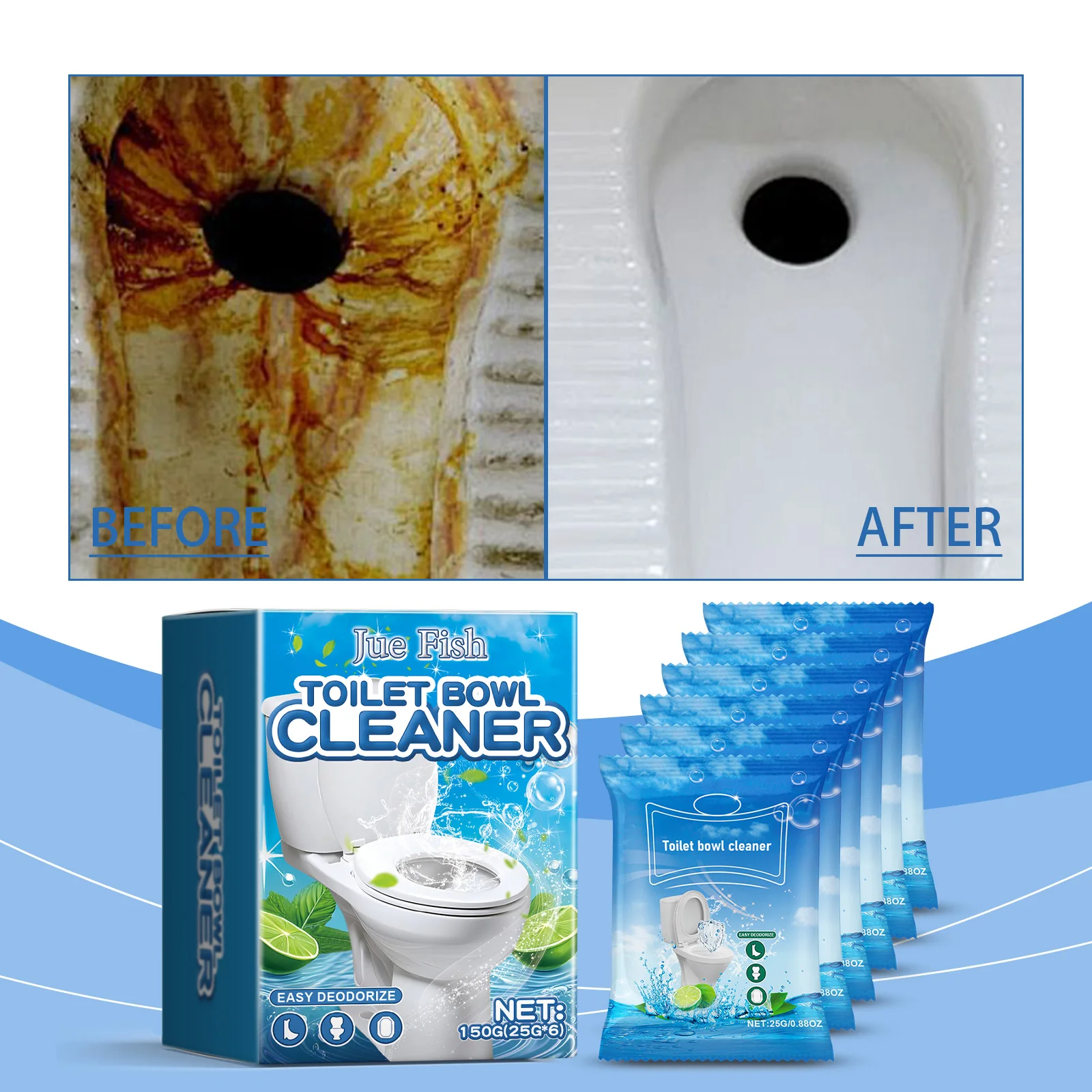 Easy Toilet Powder Cleaning - Quick Foaming Decontamination Detergent Deep Cleaning Removes Stubborn Stains Ideal for Home Use
Easy Toilet Powder Cleaning - Quick Foaming Decontamination Detergent Deep Cleaning Removes Stubborn Stains Ideal for Home Use