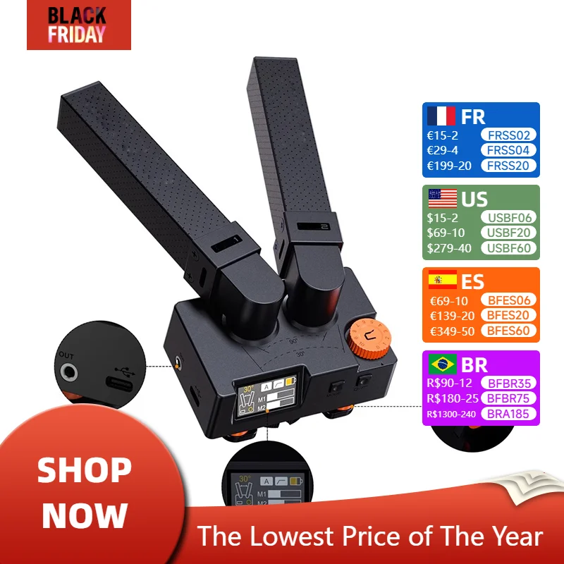 Traxshot PRO Transformable Shotgun Microphone for Canon Nikon Sony Camera Phone Tablet Computer PC Video Recording
Traxshot PRO Transformable Shotgun Microphone for Canon Nikon Sony Camera Phone Tablet Computer PC Video Recording