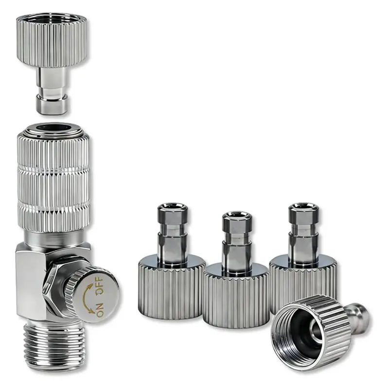 MOPHE-Airbrush Quick Release Disconnect Adapter Kit With 1/8" BSP 5 Male& 1 Female Fittings, Adjustable Control Valve Included
MOPHE-Airbrush Quick Release Disconnect Adapter Kit With 1/8" BSP 5 Male& 1 Female Fittings, Adjustable Control Valve Included