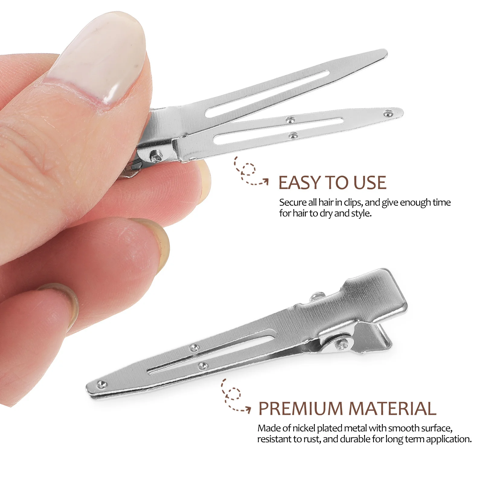 50pcs 45Mm Metal Alligator Clips Single Prong Hairpins No Teeth For Diy Hair Bow Accessories Salon Use Nickel Plated
50pcs 45Mm Metal Alligator Clips Single Prong Hairpins No Teeth For Diy Hair Bow Accessories Salon Use Nickel Plated