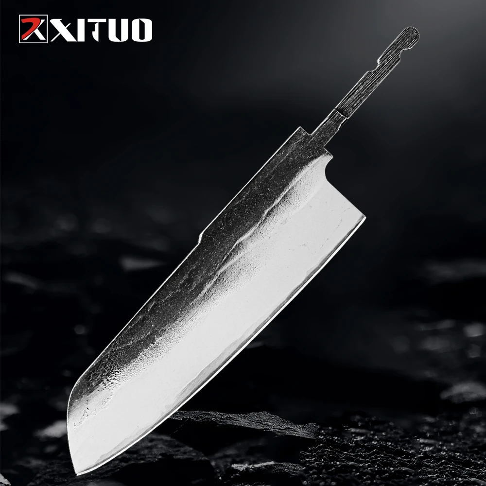 XITUO Japanese Kitchen Santoku Knife Blank Handmade Forged 3-layer composite clad steel Vegetable knife Sharp Making DIY Knives
XITUO Japanese Kitchen Santoku Knife Blank Handmade Forged 3-layer composite clad steel Vegetable knife Sharp Making DIY Knives