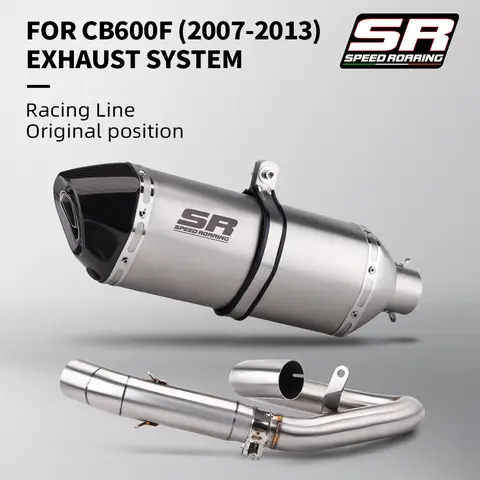 CBR600F Bumblebee 600 CBR-600F 470 mm/51 mm2007–2013 Verbindungsrohr am Motorrad-Auspuff-Escape-Zwischenverbindungsrohr