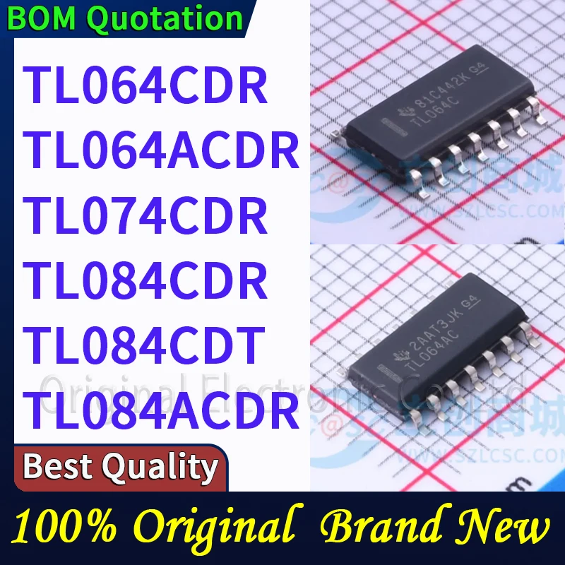 20pcs/lot TL064CDR TL064ACDR TL074CDR TL084CDR TL084CDT TL084ACDR In stock Original High quality
20pcs/lot TL064CDR TL064ACDR TL074CDR TL084CDR TL084CDT TL084ACDR In stock Original High quality
