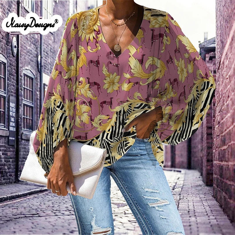 Noisydesigns Women's Blouse 2022 Trend Shirts Women Luxury Floral Greyhound Dogs Print Long Sleeve Clothes Whoesales Droshipping
Noisydesigns Women's Blouse 2022 Trend Shirts Women Luxury Floral Greyhound Dogs Print Long Sleeve Clothes Whoesales Droshipping