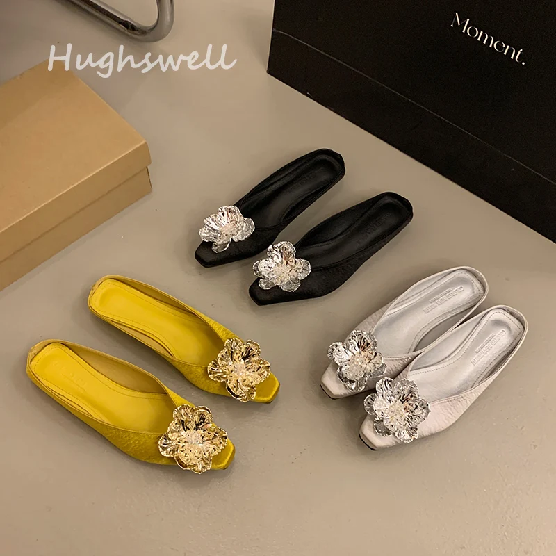 Luxury Gold Satin Silk Ballerina Shoes Woman Elegant Flower Low Heel Mule Shoes Ladies Square Toe Metal Buckle Shallow Loafers
Luxury Gold Satin Silk Ballerina Shoes Woman Elegant Flower Low Heel Mule Shoes Ladies Square Toe Metal Buckle Shallow Loafers