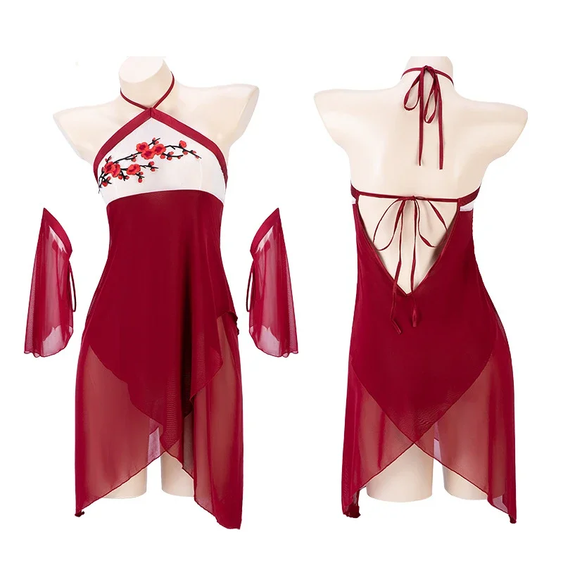 Classical Chinese Red Hanfu Skirt Antique Temptation Traditional Plum Embroidery Dress Sexy Lingerie Set Hot Pajamas Uniform Hot
Classical Chinese Red Hanfu Skirt Antique Temptation Traditional Plum Embroidery Dress Sexy Lingerie Set Hot Pajamas Uniform Hot