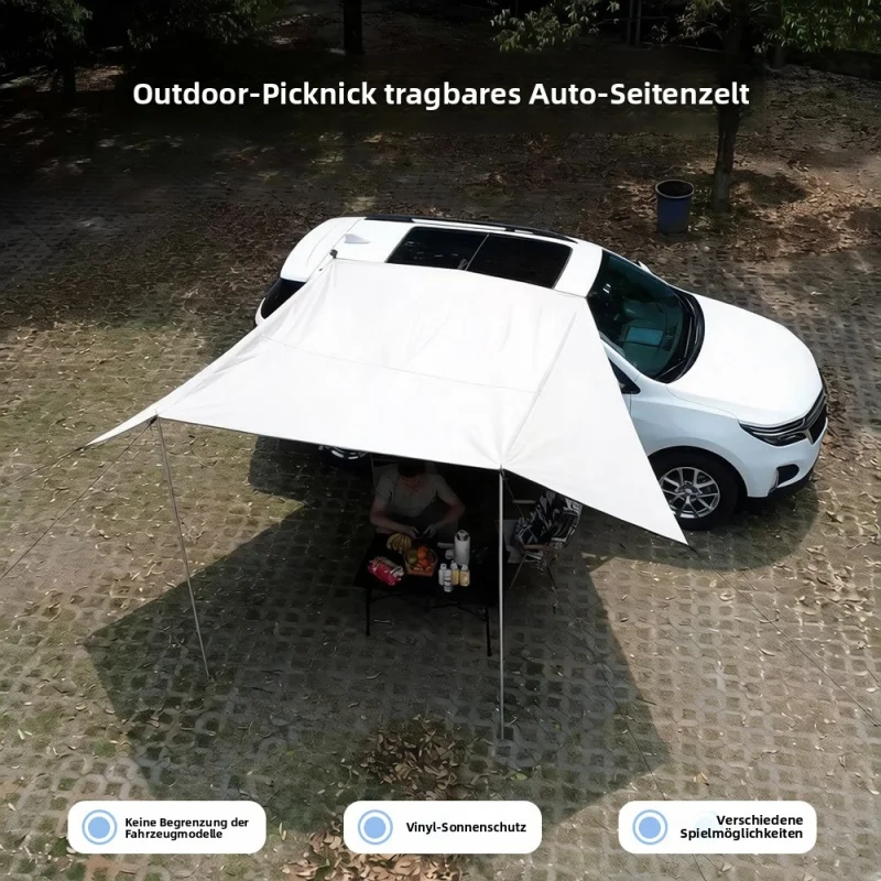 Side tent of the car canopySUVVinyl sunshade for self-driving trips, outdoor picnics, portable universal car side tent
Side tent of the car canopySUVVinyl sunshade for self-driving trips, outdoor picnics, portable universal car side tent