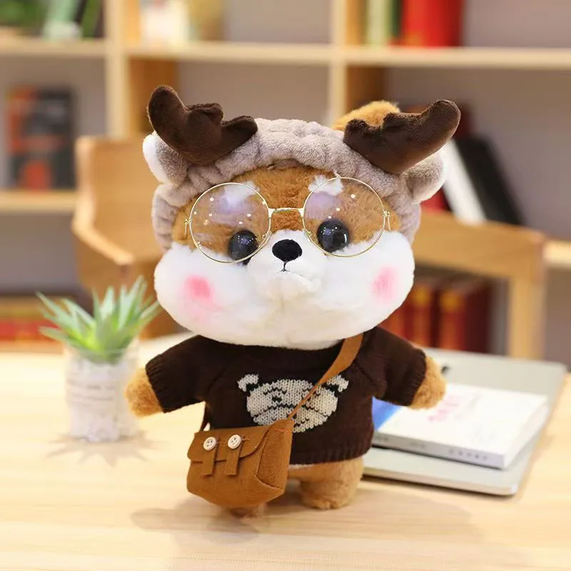 Kawaii Shiba Inu Plush Toy with Removable Clothes Cute Dressed Husky Stuffed Animal with Glasses Bag for Girls Gift for Kids
Kawaii Shiba Inu Plush Toy with Removable Clothes Cute Dressed Husky Stuffed Animal with Glasses Bag for Girls Gift for Kids