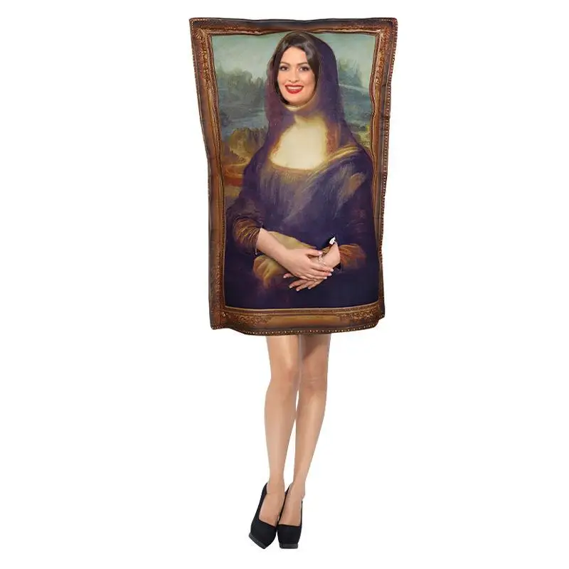 Halloween Mona Lisa Cosplay Performance Suit Wall Painting Costume Activity Performance Jumpsuit Sponge Composite
Halloween Mona Lisa Cosplay Performance Suit Wall Painting Costume Activity Performance Jumpsuit Sponge Composite