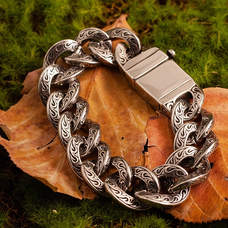 Fashion 316L Stainless Steel Cuban Chain Bracelet for Men Viking Celtic Bracelet Punk Hip-hop High-quality Jewelry Dropshipping
Fashion 316L Stainless Steel Cuban Chain Bracelet for Men Viking Celtic Bracelet Punk Hip-hop High-quality Jewelry Dropshipping