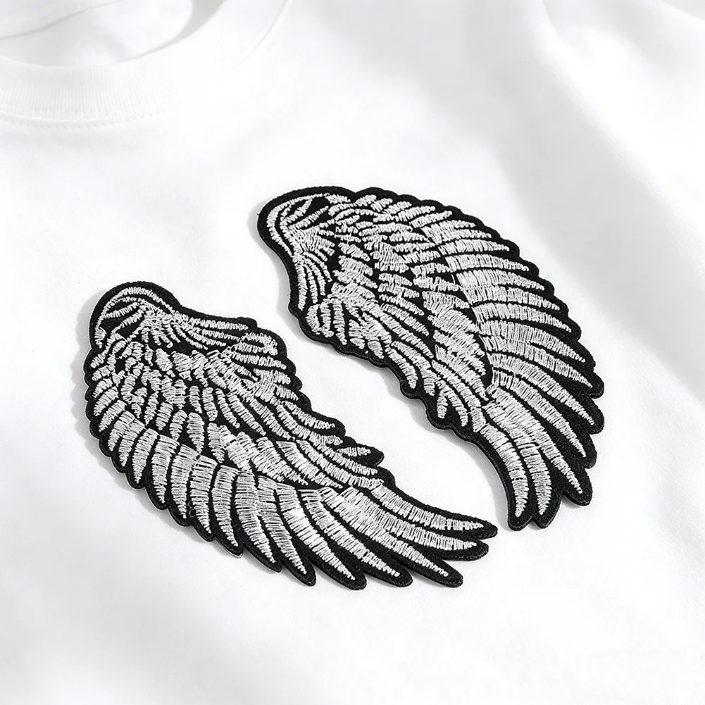 Black White Angel Wing Embroidered Patches Iron on Sew on Fabric Appliques Set for Clothing Jeans Bags DIY Craft Decoration
Black White Angel Wing Embroidered Patches Iron on Sew on Fabric Appliques Set for Clothing Jeans Bags DIY Craft Decoration