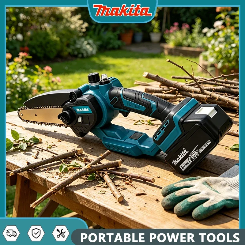 Makita Lithium Battery Chainsaw Handheld Rechargeable for Household Garden Logging Pruning Small Saw
Makita Lithium Battery Chainsaw Handheld Rechargeable for Household Garden Logging Pruning Small Saw