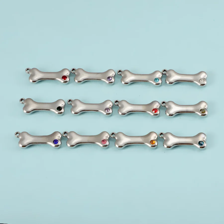 12pcs/Lot Stainless Steel Bone With Rhinestone Pendants Charms DIY Handmade Dog Bone Necklace Bracelet Jewelry Accessories
12pcs/Lot Stainless Steel Bone With Rhinestone Pendants Charms DIY Handmade Dog Bone Necklace Bracelet Jewelry Accessories