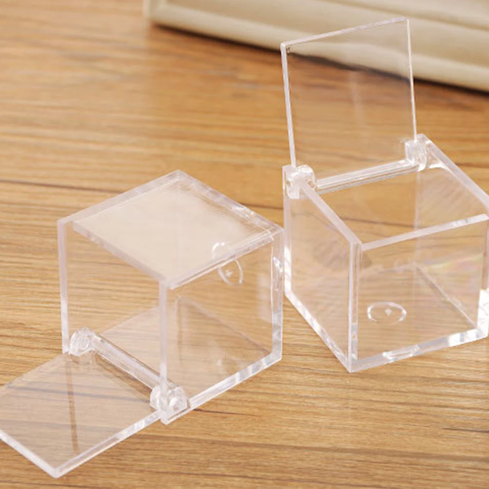 12 pcs Transparent Plastic Candy Boxes Eco-Friendly Durable Cube Treat Boxes For Christmas Party Favors Gift Packaging 6X6Cm 
12 pcs Transparent Plastic Candy Boxes Eco-Friendly Durable Cube Treat Boxes For Christmas Party Favors Gift Packaging 6X6Cm