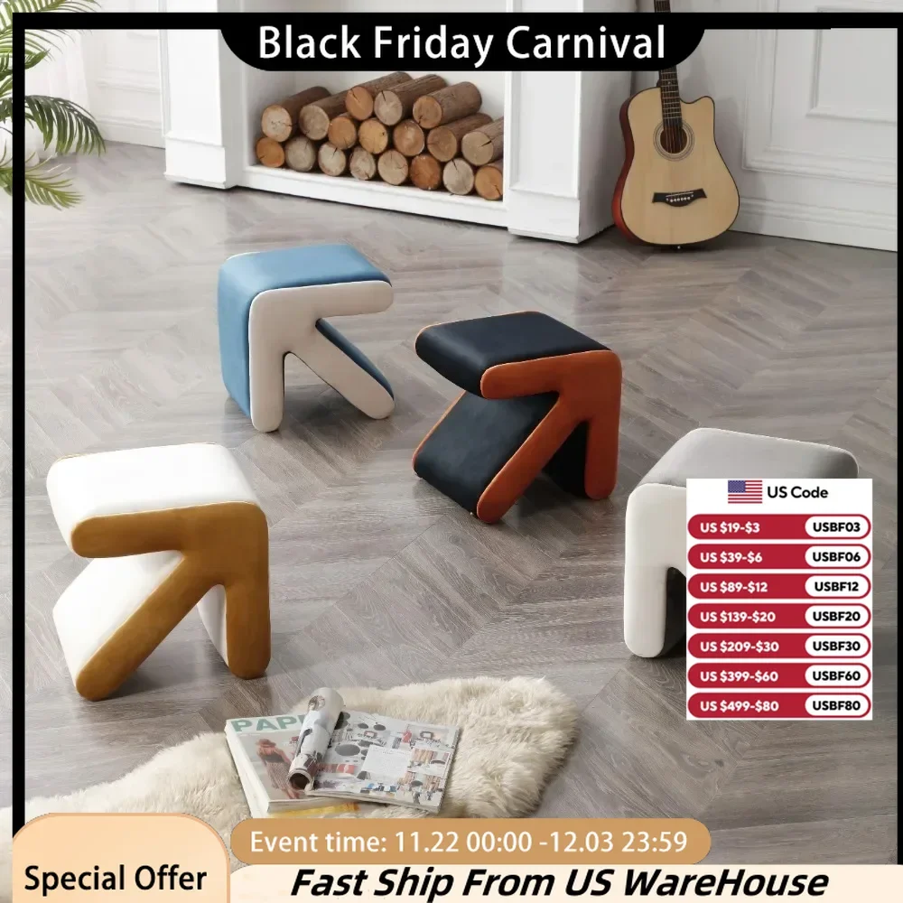 Upholstered Velvet Sofa Stool, Kids Shoe Bench, Footrest Footstool, Arrow Design for Living Room and Bedroom
Upholstered Velvet Sofa Stool, Kids Shoe Bench, Footrest Footstool, Arrow Design for Living Room and Bedroom