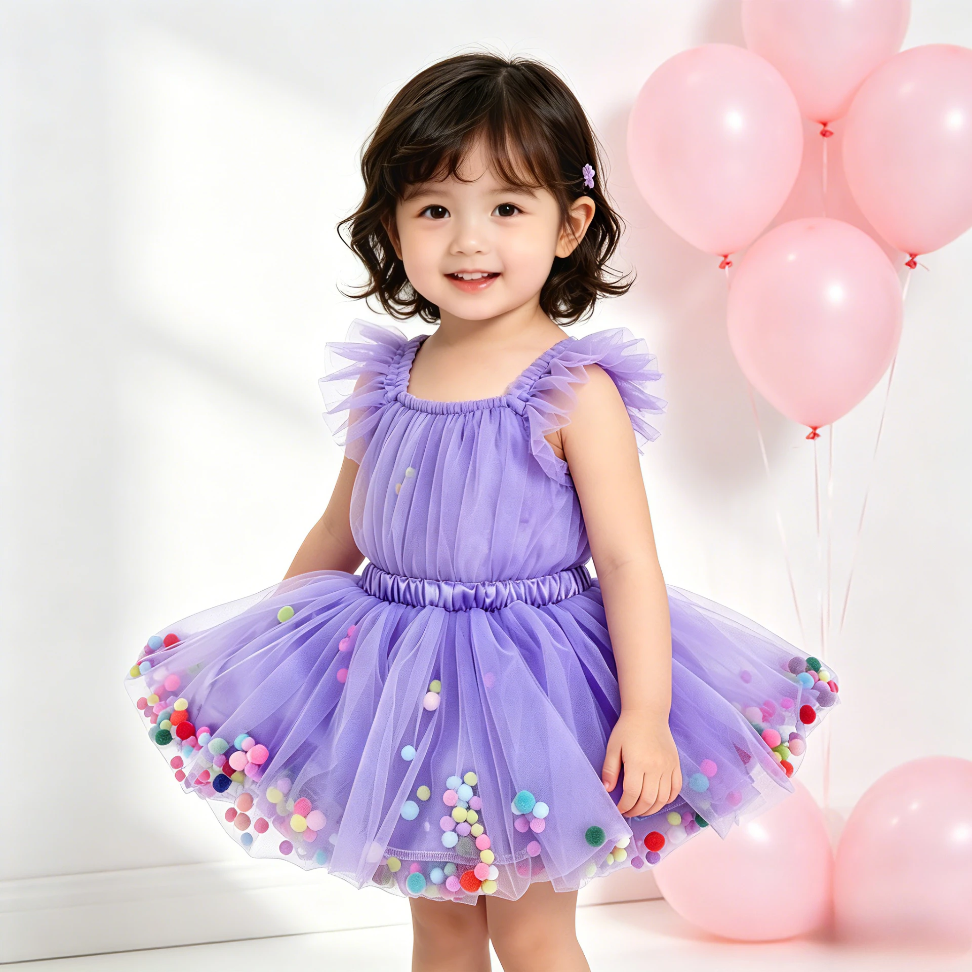 Colorful Pom Pom Tulle Tutu Skirt for Cosplay Carnival Photo Shoot, Fluffy Ballet Skirt for Party Halloween Costume
Colorful Pom Pom Tulle Tutu Skirt for Cosplay Carnival Photo Shoot, Fluffy Ballet Skirt for Party Halloween Costume