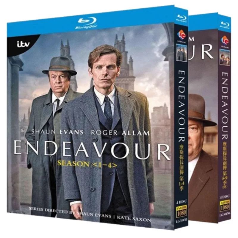 BD Blu-ray High-Definition: Британский телесериал «Эндейвур» (приквел к «Инспектору Морсу»), сезоны 1–9, полный 8-дисковый бокс-сет
BD Blu-ray High-Definition: Британский телесериал «Эндейвур» (приквел к «Инспектору Морсу»), сезоны 1–9, полный 8-дисковый бокс-сет
