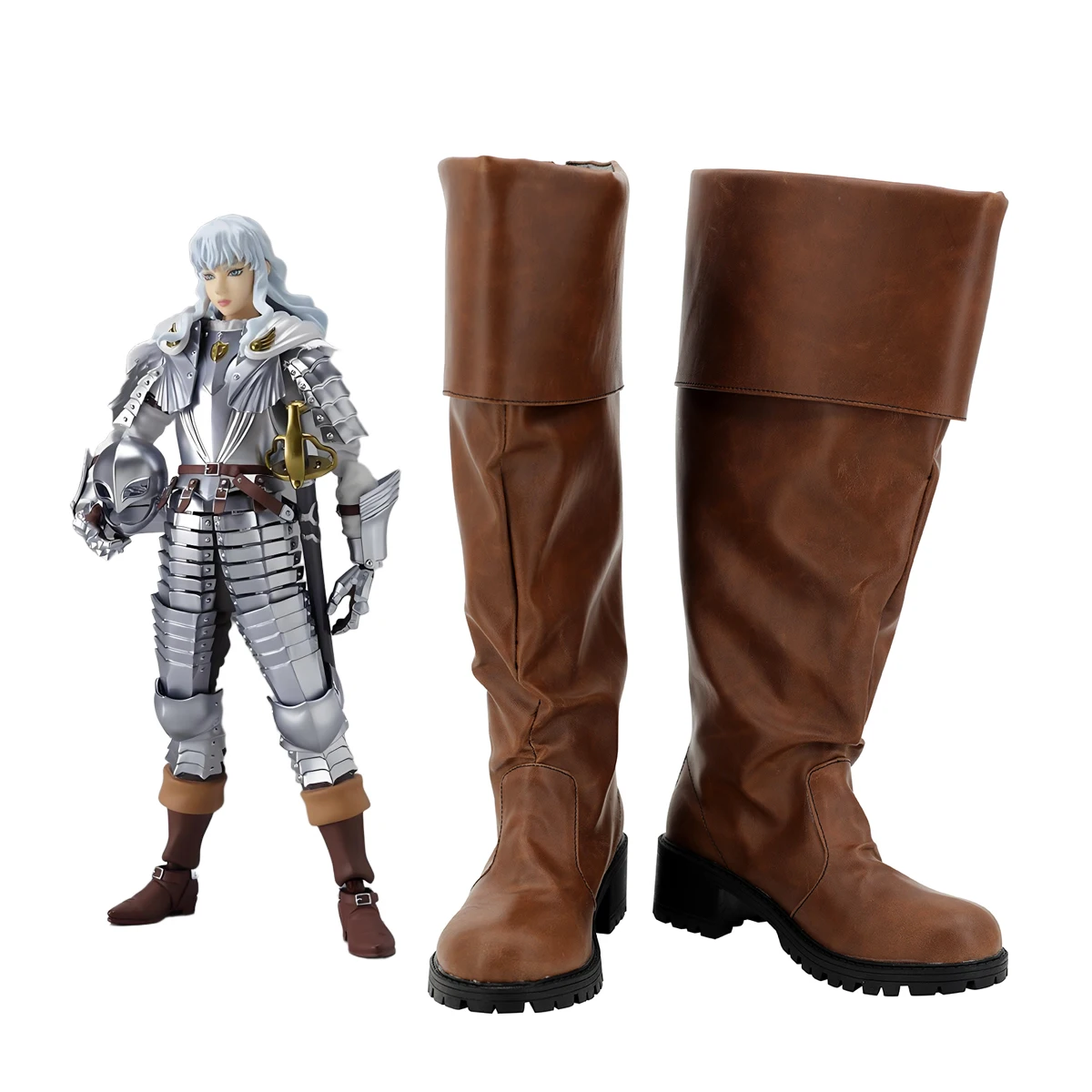 Обувь для косплея Berserk Griffith на заказ, коричневые ботинки любого размера для унисекс
Обувь для косплея Berserk Griffith на заказ, коричневые ботинки любого размера для унисекс