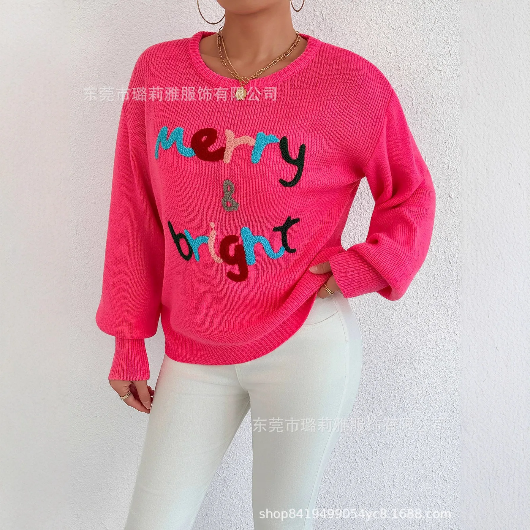 2025 пуловер с длинными рукавами и круглым вырезом, полотенце с вышитыми рождественскими буквами, повседневный универсальный женский свитер
2025 пуловер с длинными рукавами и круглым вырезом, полотенце с вышитыми рождественскими буквами, повседневный универсальный женский свитер