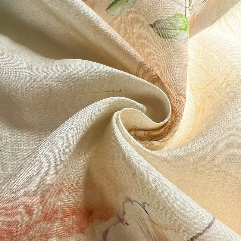 L100cm X W140cm Pure Ramie Lily Digital Print Fabric Chinese Style Soft Breathable Summer Dress Blouse Craft Material Wholesale
L100cm X W140cm Pure Ramie Lily Digital Print Fabric Chinese Style Soft Breathable Summer Dress Blouse Craft Material Wholesale