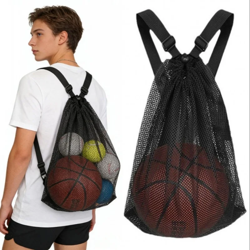 Large Capacity Drawstring Backpack Bag Portable Basketball Football Mesh Storage Bag Sports Traveling Ball Toy Gym Gear Pocket
Large Capacity Drawstring Backpack Bag Portable Basketball Football Mesh Storage Bag Sports Traveling Ball Toy Gym Gear Pocket