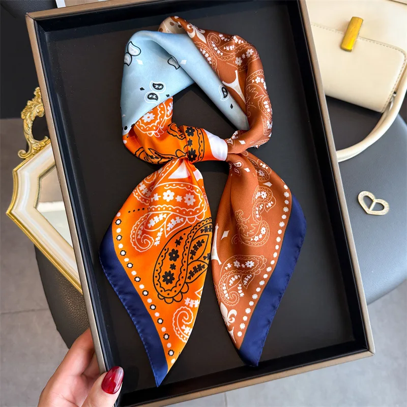 Luxury Paisley Print Soft Satin Scarf Women 70cm Spring Summer Bandana Neckerchief Versatile Hair Band Head Wrap Bag Scarf
Luxury Paisley Print Soft Satin Scarf Women 70cm Spring Summer Bandana Neckerchief Versatile Hair Band Head Wrap Bag Scarf
