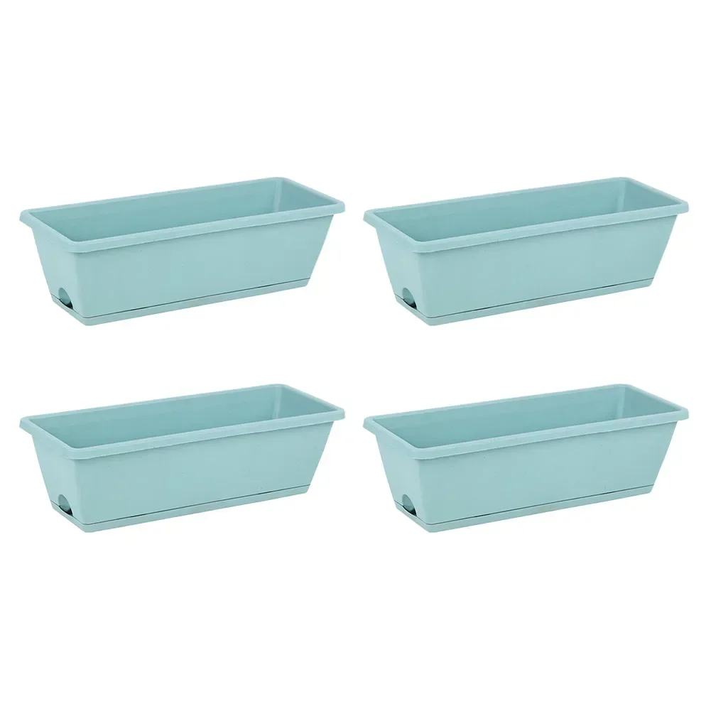 Compact Set of 4 Plastic Flower Plant Boxes Designed to Fit Windowsills or Small Gardens While Supporting Healthy Growth
Compact Set of 4 Plastic Flower Plant Boxes Designed to Fit Windowsills or Small Gardens While Supporting Healthy Growth