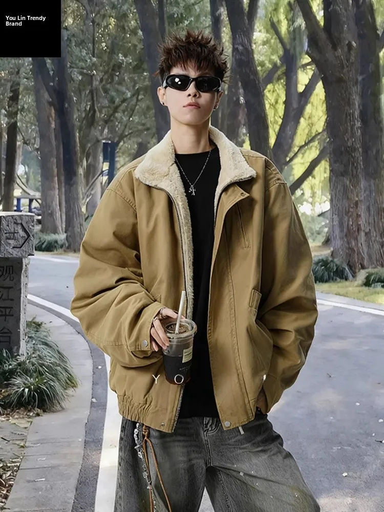 Khaki American Sle Flight Jaet Cotton Workwear Men Winter Faion Brand Haome Fce Lined ort Zipper Coat
Khaki American Sle Flight Jaet Cotton Workwear Men Winter Faion Brand Haome Fce Lined ort Zipper Coat