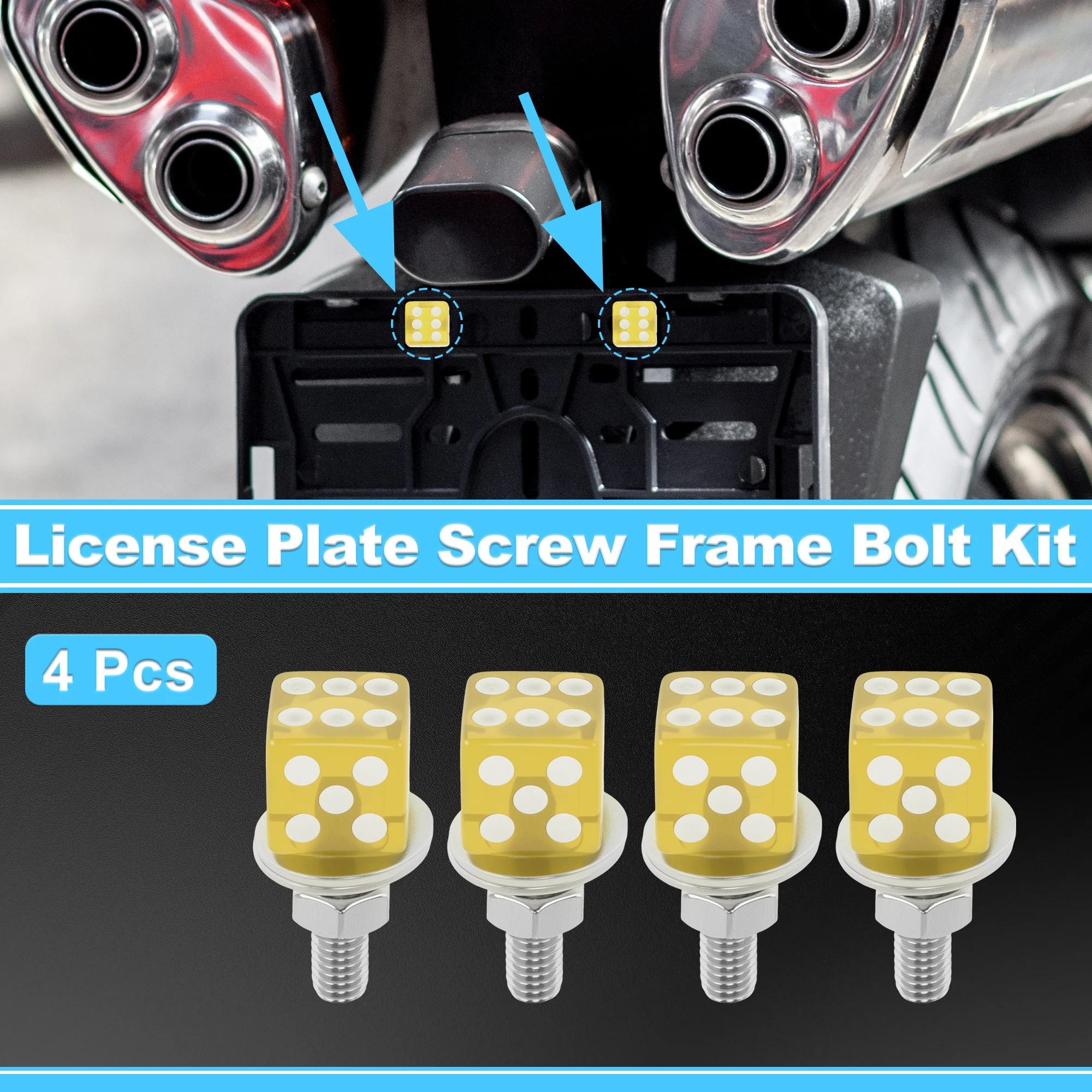 UXCELL Universal Motorcycle M6 License Plate Screws Cover Anti Theft License Plate Screw Frame Bolt Kit Aluminum Alloy 4 Pcs
UXCELL Universal Motorcycle M6 License Plate Screws Cover Anti Theft License Plate Screw Frame Bolt Kit Aluminum Alloy 4 Pcs