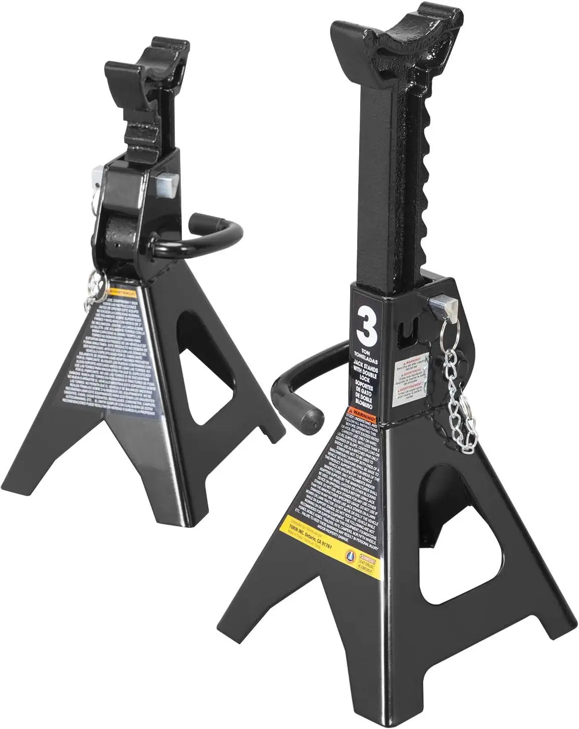3 Ton (6,000 LBs) Capacity Double Locking Steel Jack Stands, 2 Pack, Black - Heavy Duty Car Support
3 Ton (6,000 LBs) Capacity Double Locking Steel Jack Stands, 2 Pack, Black - Heavy Duty Car Support
