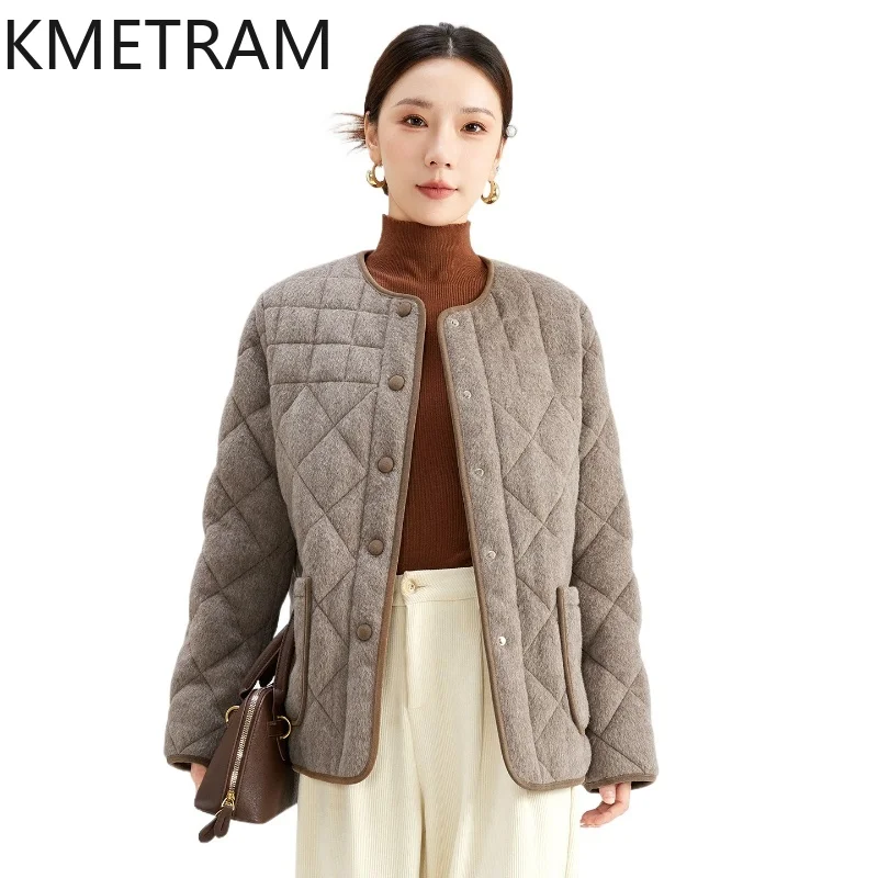 KMETRAM Wool Goose Down Jackets Women Diamond Check Casual Down Coat O-Neck Winter Puffer Jacket 2026 New Woman Clothes bobojaco
KMETRAM Wool Goose Down Jackets Women Diamond Check Casual Down Coat O-Neck Winter Puffer Jacket 2026 New Woman Clothes bobojaco