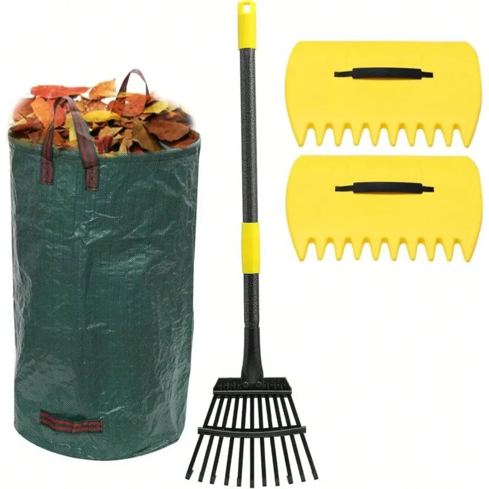 Leaf Rake For Leaves With 32 Gallon Lawn And Leaf Bags Amp Leaf Scoops, Adjustable 11 Tines 9 Wide Small Adult Kids Lawn Shrub
Leaf Rake For Leaves With 32 Gallon Lawn And Leaf Bags Amp Leaf Scoops, Adjustable 11 Tines 9 Wide Small Adult Kids Lawn Shrub