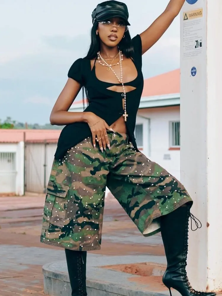 Women High Waist Wide Leg Pants Shiny Camouflage Straight Jeans Long Palazzo Casual Trendy Trousers 2026 Spring Summer New
Women High Waist Wide Leg Pants Shiny Camouflage Straight Jeans Long Palazzo Casual Trendy Trousers 2026 Spring Summer New