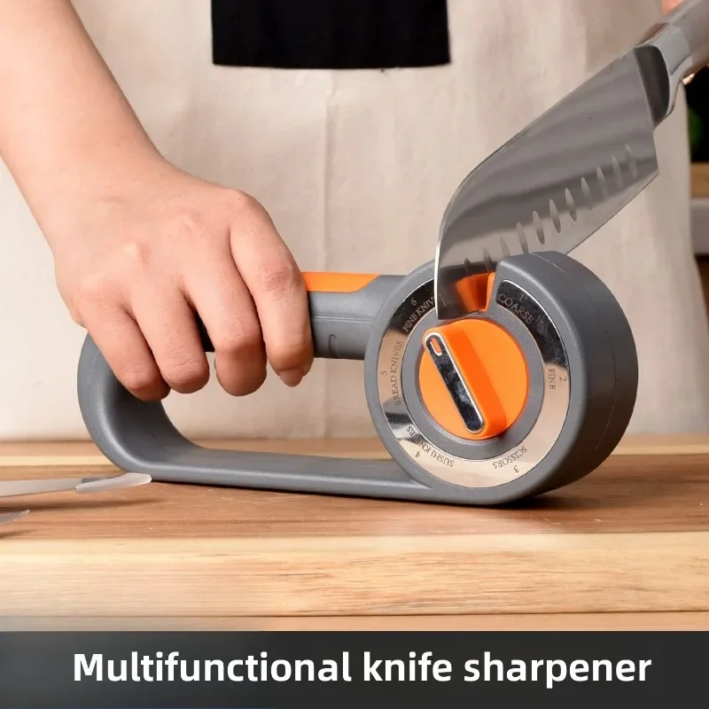 Multifunctional Six-in-one Diamond Sharpener High-end Household Kitchen Knives Manual Quick Fixed-angle Sharpening Artifact
Multifunctional Six-in-one Diamond Sharpener High-end Household Kitchen Knives Manual Quick Fixed-angle Sharpening Artifact