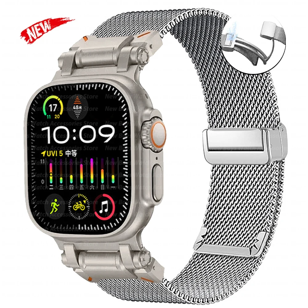 Магнитный металлический ремешок для Apple Watch Ultra 2 49 мм Series 7 8 9 45 мм, браслет из нержавеющей стали для Iwatch 6 5 4 Se 44 мм 42 мм, ремешок
Магнитный металлический ремешок для Apple Watch Ultra 2 49 мм Series 7 8 9 45 мм, браслет из нержавеющей стали для Iwatch 6 5 4 Se 44 мм 42 мм, ремешок