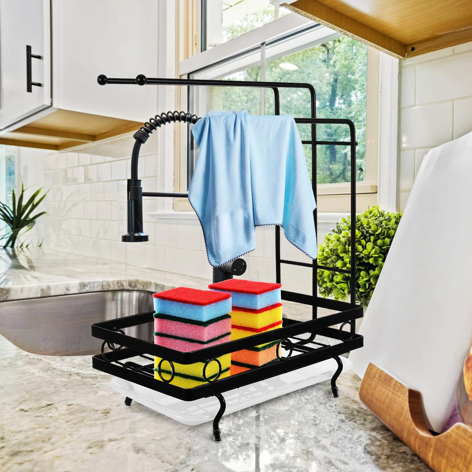 Carbon Steel Sponge Kitchen Supply Holder Towel Draining Towel Draining Rack Cloth Storage Organizer Multi-functional
Carbon Steel Sponge Kitchen Supply Holder Towel Draining Towel Draining Rack Cloth Storage Organizer Multi-functional