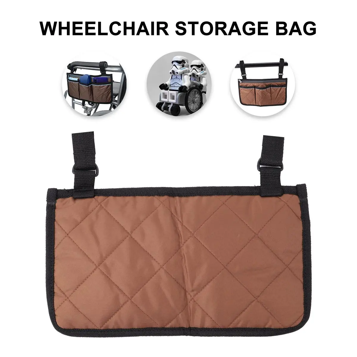 Wheelchair Storage Bag Multi-pockets Side Pouch Handrail Durable Material Electric Manual Walker Scooter Organizer Bike
Wheelchair Storage Bag Multi-pockets Side Pouch Handrail Durable Material Electric Manual Walker Scooter Organizer Bike