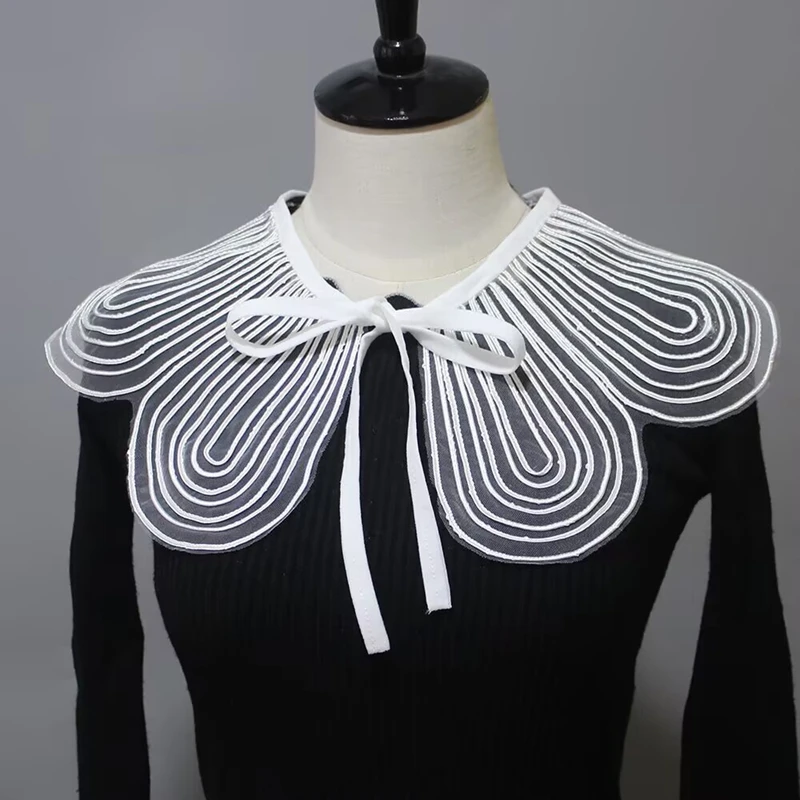 Elegant Decoration Shawl Fake Collar Sweater Shirt Dress Detachable Doll Collar Mesh Capele Shoulder Wrap Fashion Accessory
Elegant Decoration Shawl Fake Collar Sweater Shirt Dress Detachable Doll Collar Mesh Capele Shoulder Wrap Fashion Accessory