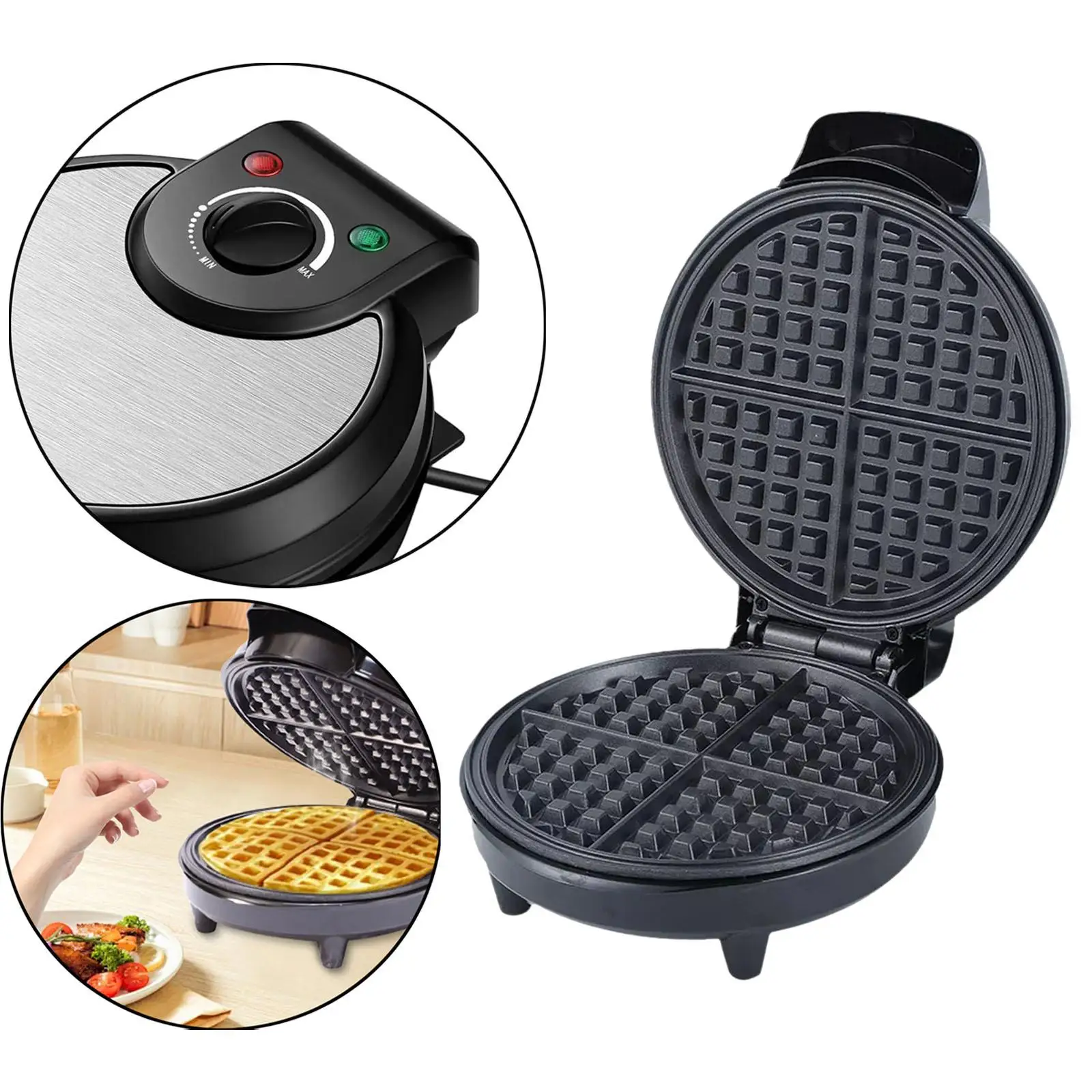 Mini Waffle Maker Overheating Protection Pancake Cooking 1200W Nonstick Coated Sandwich Maker Press Plate Just Add Batter
Mini Waffle Maker Overheating Protection Pancake Cooking 1200W Nonstick Coated Sandwich Maker Press Plate Just Add Batter