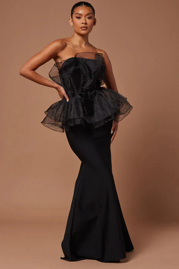 Customized Sexy Net fabric patchwork Slimming and stylish black Strapless top Banquet socialite special occasion evening gown QR
Customized Sexy Net fabric patchwork Slimming and stylish black Strapless top Banquet socialite special occasion evening gown QR
