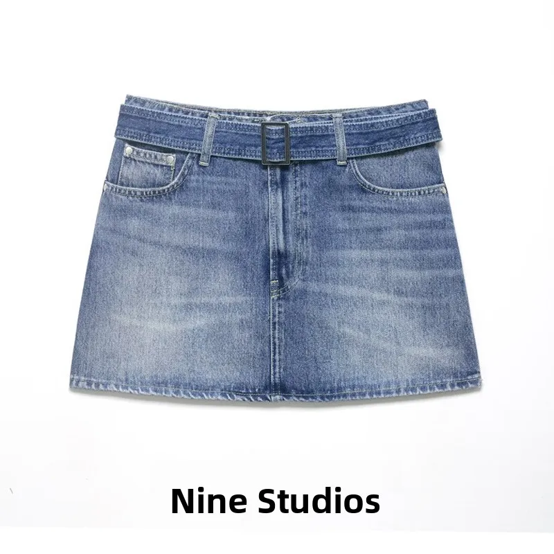 High Waist Slim Fit Skirt with Belt Versatile Denim Short Skirt Ladies A-Line Skirt Polyester Fabric Spring Season
High Waist Slim Fit Skirt with Belt Versatile Denim Short Skirt Ladies A-Line Skirt Polyester Fabric Spring Season