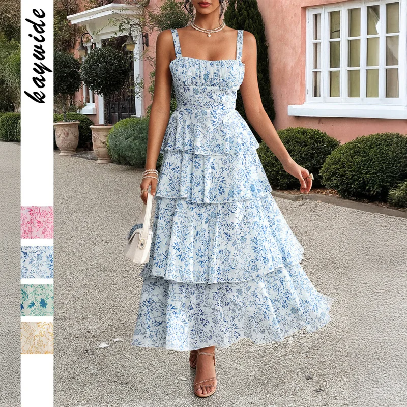 European and American Style Elegant Floral Strap Cake Dress Women's Fashion 2026 Spring Summer Hot Sale
European and American Style Elegant Floral Strap Cake Dress Women's Fashion 2026 Spring Summer Hot Sale