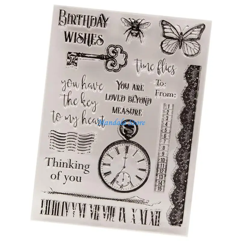 U2JC Bees Clear Stamp Butterfly Transparent Stamp Clock Silicones Stamp for Scrapbooking Album Journal Photo Decorations
U2JC Bees Clear Stamp Butterfly Transparent Stamp Clock Silicones Stamp for Scrapbooking Album Journal Photo Decorations