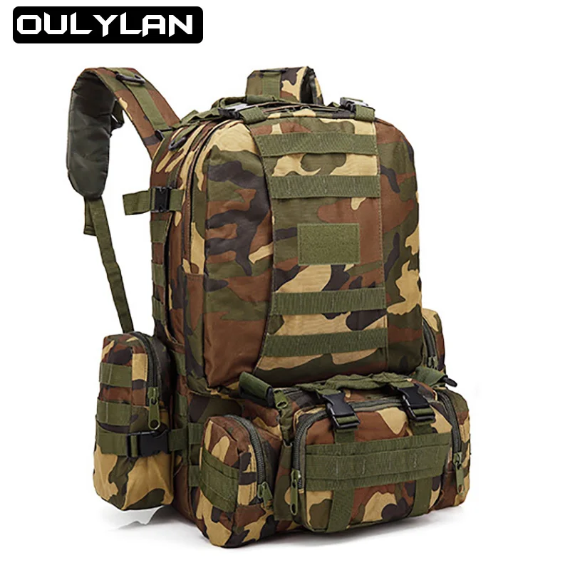 New 55L Tactical Backpack Large Capacity Rucksack Waterproof Molle Combination Bag Outdoor Travel Trekking Hiking Camping Bag
New 55L Tactical Backpack Large Capacity Rucksack Waterproof Molle Combination Bag Outdoor Travel Trekking Hiking Camping Bag