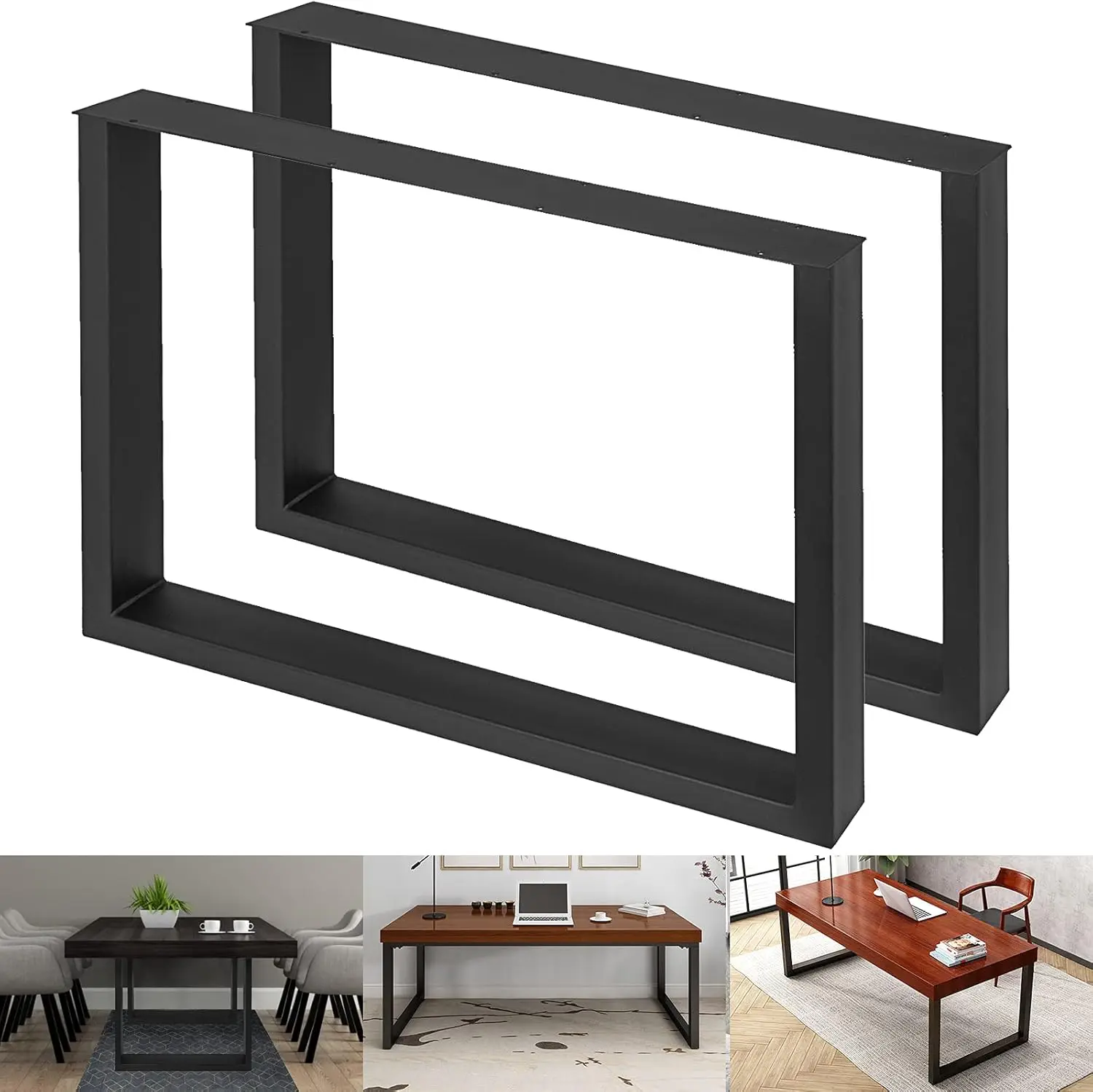 Set of 2 Steel Table Legs, 28''Height 24''Wide Dining Table Legs, Heavy Duty 3.1" Width Box Section Square Table Legs
Set of 2 Steel Table Legs, 28''Height 24''Wide Dining Table Legs, Heavy Duty 3.1" Width Box Section Square Table Legs