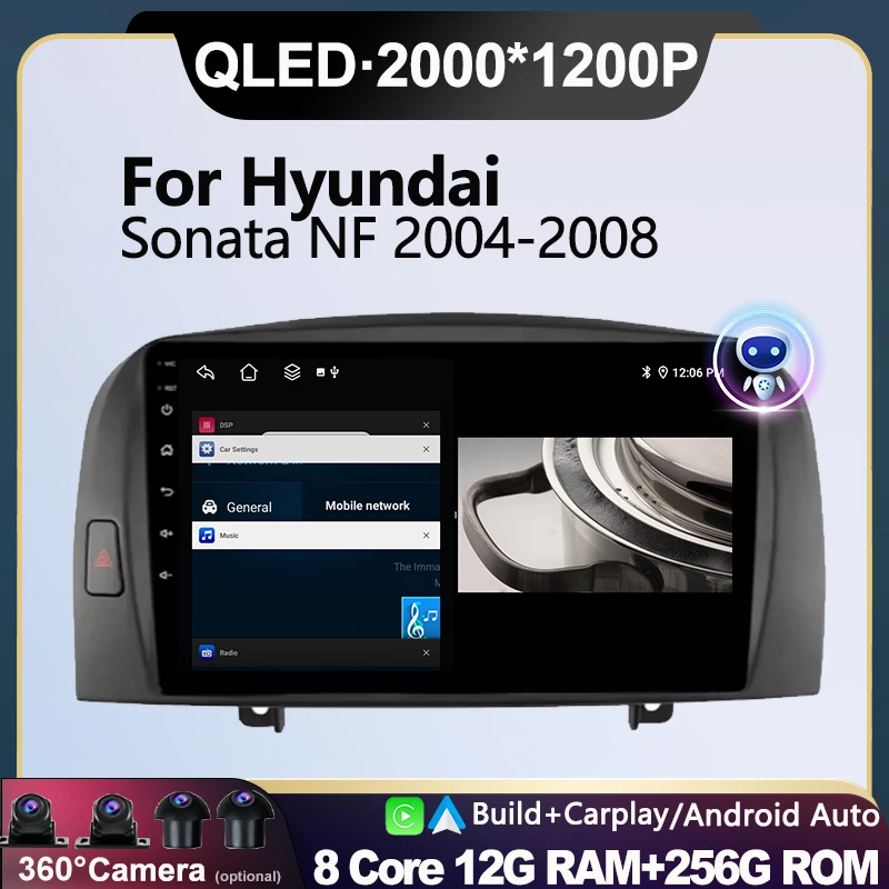 Car Radio Multimedia Player For Hyundai Sonata NF 2004 2005 2006 2007 2008 Wireless Carplay GPS Navigation Car Accessories
Car Radio Multimedia Player For Hyundai Sonata NF 2004 2005 2006 2007 2008 Wireless Carplay GPS Navigation Car Accessories