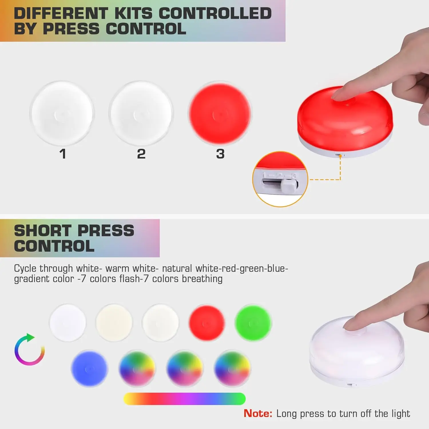 Everbrite Puck Lights With Remote, Rechargeable 2000Mah Linked Sensor Under Cabinet Lights, Three Group Control, 10 Rgb Colors
Everbrite Puck Lights With Remote, Rechargeable 2000Mah Linked Sensor Under Cabinet Lights, Three Group Control, 10 Rgb Colors