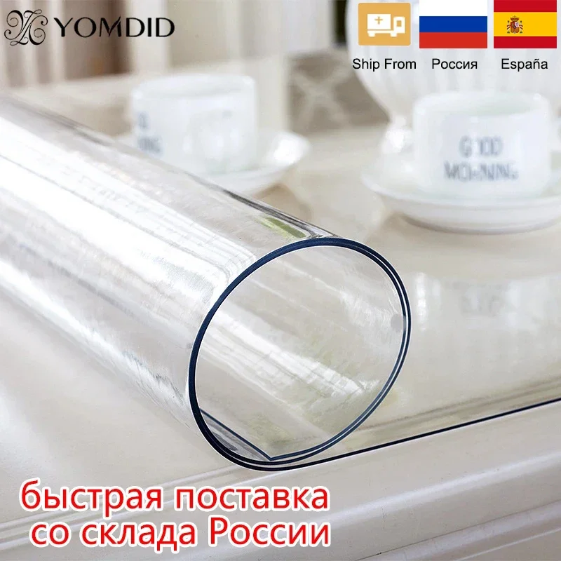 Soft Glass Tablecloth Transparency PVC table cloth Waterproof Oilproof Kitchen Dining table cover for rectangular table 1.0mm
Soft Glass Tablecloth Transparency PVC table cloth Waterproof Oilproof Kitchen Dining table cover for rectangular table 1.0mm